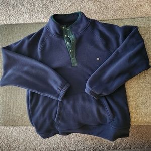 American Eagle Blue Quarter Button Sweatshirt